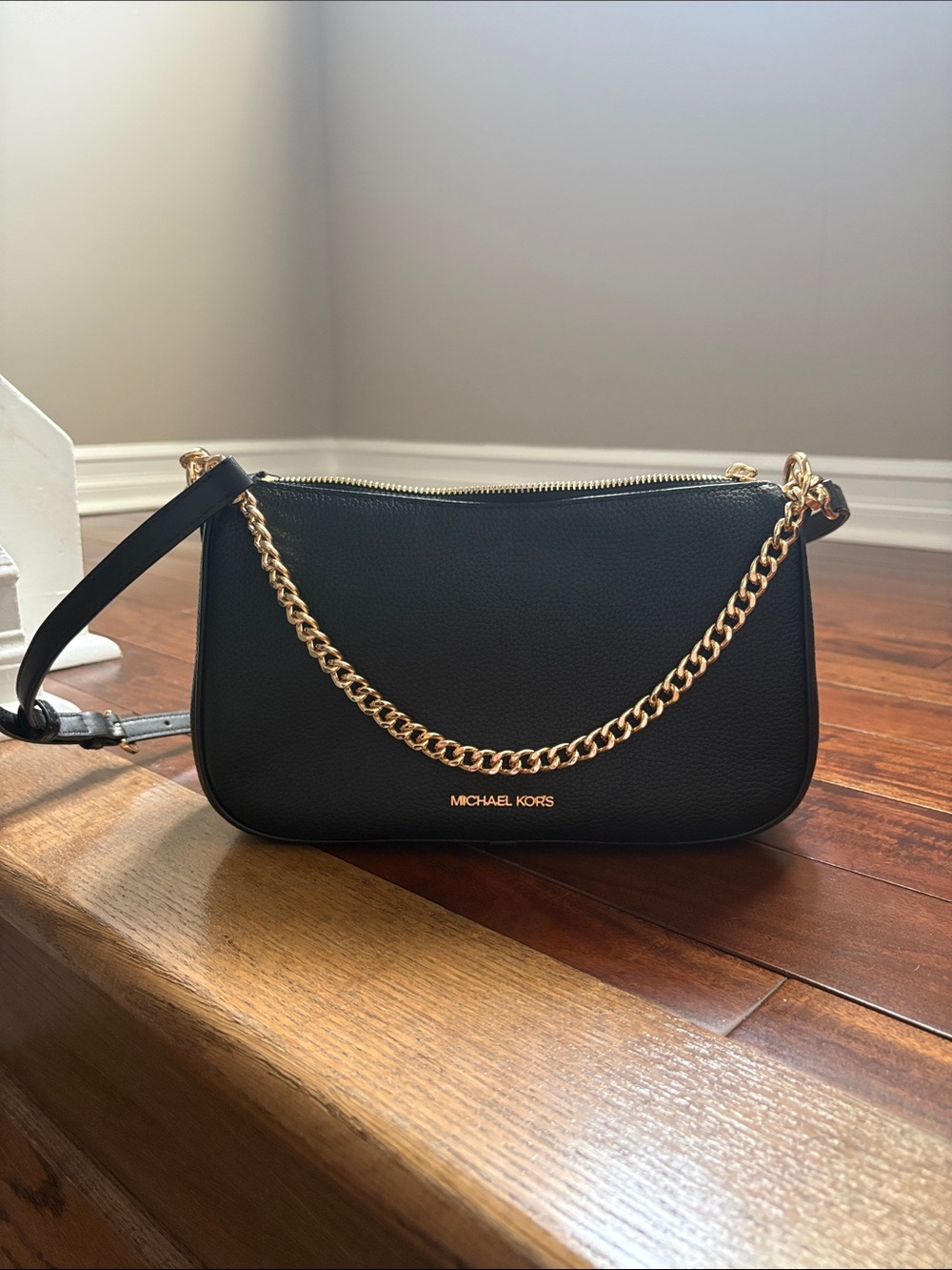 Michael Kors Carmela Medium pebble leather convertible crossbody bag